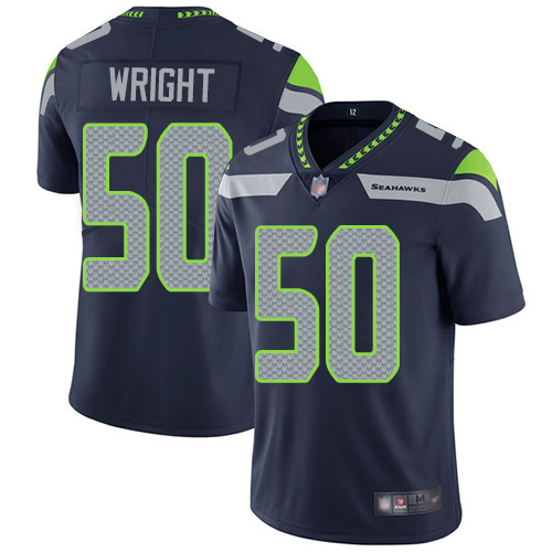 Seattle Seahawks Limited Navy Blue Men K.J. Wright Home Jersey NFL Football #50 Vapor Untouchable